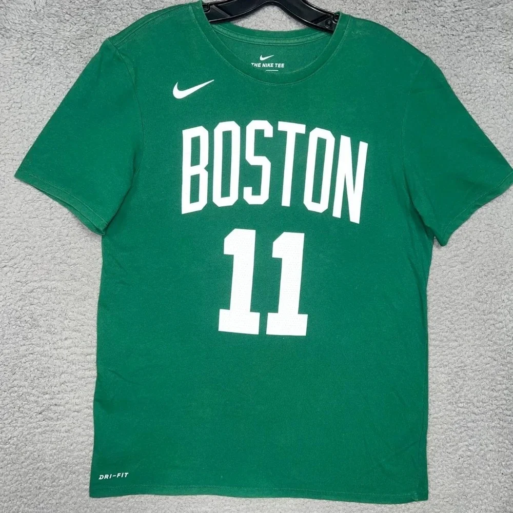 Nike Boston Celtics Kyrie Irving T Shirt Men's Sz M Green #11 Dri-Fit Jersey Tee